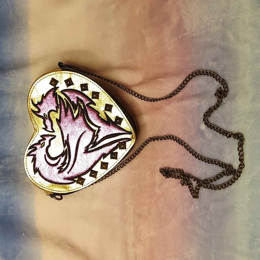 Disney Descendants Maleficent Fashion Purse With Metal Chain Strap